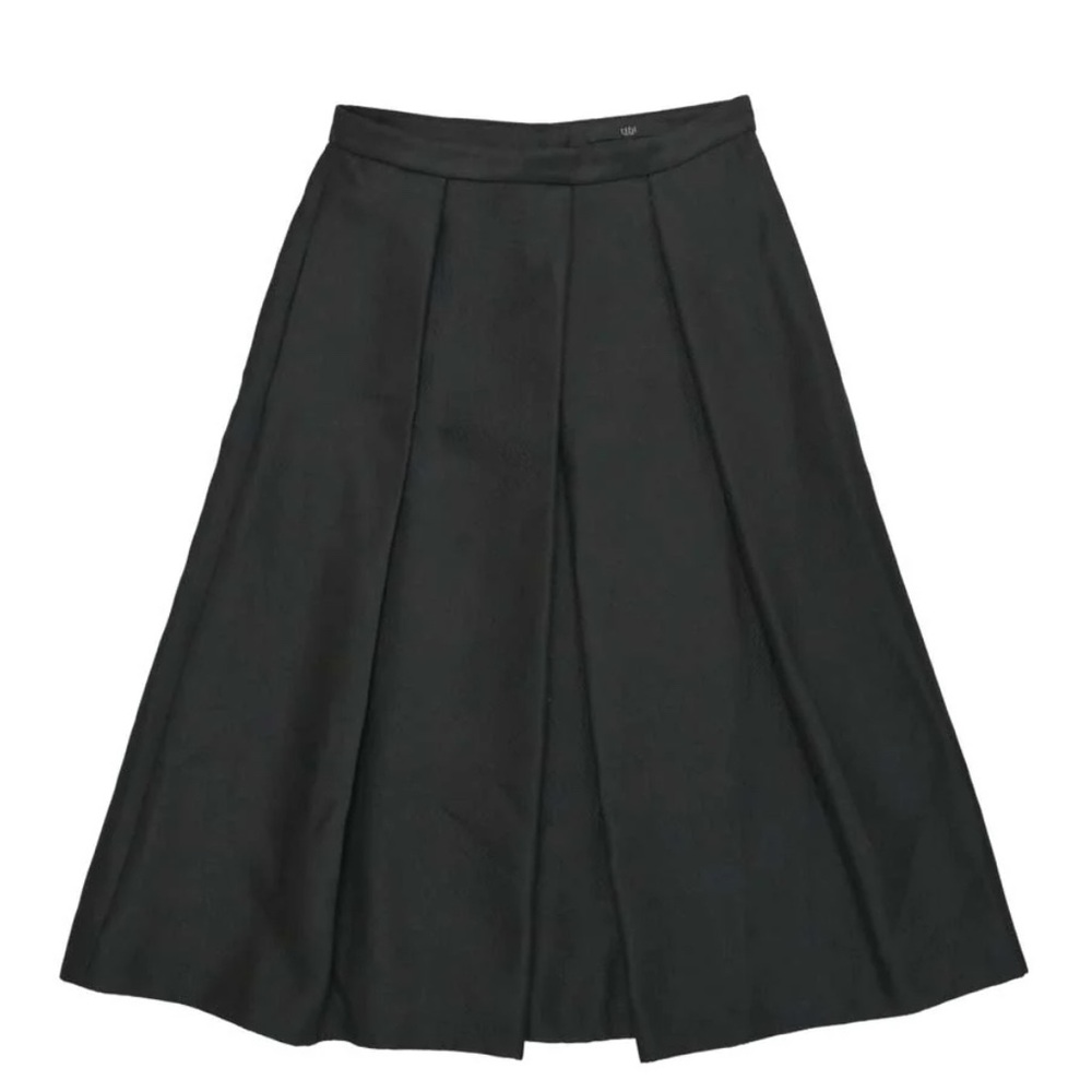 TIBI Sz 10 Black Silk-Faille Midi Skirt - Picture 8 of 8